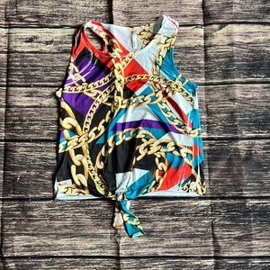 Crop top with silk feel - M